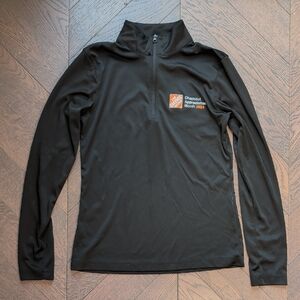Black Quarter-Zip Sweatshirt